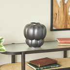 Deco 79 Ceramic Decorative Vase Wide Bubble Inspired Centerpiece Vase with Distressed Speckled Texturing, Flower Vase for Home Decoration 10" x 10" x 11", Black - size: 10" x 10" x 11"