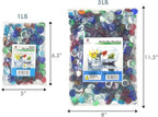 Galashield Flat Glass Marbles for Vases Multi Mix Glass Gems Beads Pebbles Vase Filler (5 LBS, Approx. 540 PCS) - color: Multi Mix, size: 5 LBS