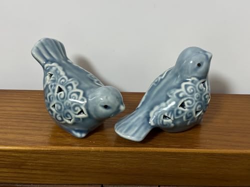 Small Animal Statues, Ceramic Bird Statues, Home Office Decor, Small Decor for Cabinet Shelves Entryway Bookcase TV Stand, Micro Landscape Accessories (Birds) - color: Birds