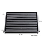 Ring Display Tray Black Jewelry Organizer Tray PU Leather Ring Earrings Display Organizer Tray - style: Ring Tray