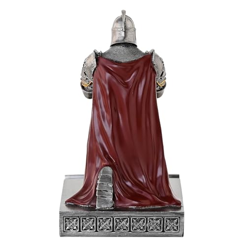 King's Guard Watch Display Stand Eyeglass Jewelry Bracelet Necklace Holder Trays Towers Resin Pen Holder Warrior Knight Mobile Phone Stand for Office & Home (Iron) - color: Iron