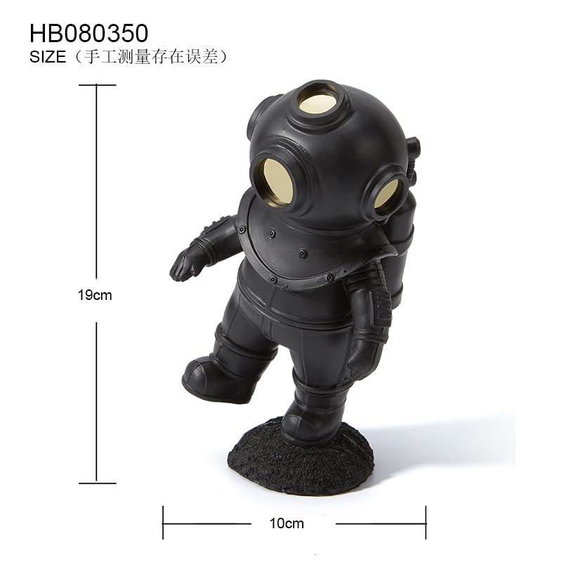 HAUCOZE Diver Figurine Statue Modern Space Sculpture Home Decor Table Centerpiece for Bedroom Office Gift 7.5 Inch