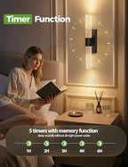 JOFIOS Battery Operated Wall Sconce Set of 2,3CCT Dimmable,10400mAh,Black Modern Rechargeable Wall Sconce with Remote,Wireless Wall Lights for Bedroom,Living Room,Hallway(15.3 inch) - color: Black