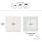 Royal Imports Flower Acrylic Vases Cubes - Decorative Centerpiece for Home or Wedding - Non Breakable Plastic, 6" - White - size: 6"x6"