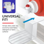 IMPRESA Laundry Detergent Cup Holder & Laundry Drip Catcher - 2-Pack, White Plastic - Slides Under Tub for Universal Detergent Drip Tray & Spill Prevention
