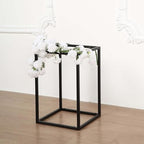 Efavormart 2 Pack Rectangular Matte Black Metal Wedding Flower Stand, Geometric Column Frame Centerpiece 12" - color: Matte Black, size: 2 Pack 12''