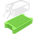 Mini Ice Cube Tray for Freezer: FDDBI Small Ice Trays for Freezer with Bin - 117×4PCS Easy Release Nugget Ice Tray - Crushed Ice Tray with Container - color: Bright Green