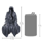 Tabletop Gothic Figurine Grim Reaper Statue - Gothic Spooky Sculpture for Garden or Bookshelf - 5.9 inch Mysterious Resin Dedor - Bookshelf Decor Fantasy.