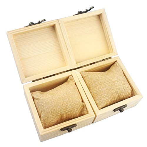 2Pcs/PACK Unfinished Wood Box Gift Wooden Box for your Gift Jewelry Watch (Wooden Box-2PCS/PACK) - color: Wooden Box-2PCS/PACK