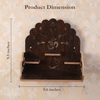 Wooden Wall Mounted Hanging Puja Temple|God Stand for Pooja Room Mandir| Devghar Stand Temple| Home Temple|Table Top Mandir |Home Wall Temple Waterproof - size: Tristand Wooden Temple
