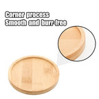 Bamboo Round Tray – 3.7” Outer Diameter, 3.4” Inner Diameter, Reusable Bamboo Plate, Mini Wood Dish for Snacks, Jewelry, Vanity, Candle or Bathroom Decor - style: Round 3.3”