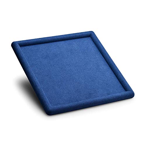 Oirlv Top Microfiber Jewelry Tray Square Nightstand Organizer Rings Earrings Necklace Trinket Storage Tray Showcase Jewelry Display (Blue) - color: Blue
