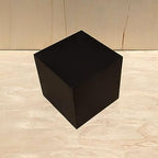14" x 14" x 14" Matte Black Display Cube Square Pedestal Stand Riser Column Pillar Table Centerpiece