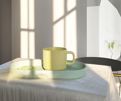 Green Small Tray (10 inch), 3 Pack Oval Tray for Kitchen Counter, Bathtub Bathroom Vanity Items, Countertop Organizer, Coffee Accessory, Bar, Serving Seasoning, Salt and Pepper, Soap, Perfume. - color: Green-3 Tray, size: 10.2" x 5.5" x 1.1"
