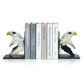 Linton Arts Metal Bookends for Shelves – Heavy Duty Cast Iron Bald Eagle Bookend, Decorative Book Stopper for Home Office, 1pc Single Bookend (Bookshelf Decor)