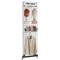 Triangular Grid Wall Panels for Vendor Booth - Gridwall Display Stand with Accessory 24 Hooks, 1 Set Display Racks for Vendor Events (Black)