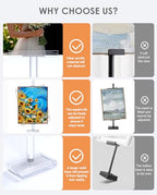 Adjustable Tabletop Acrylic Easel Stand for Picture Frames & Photo Display – Art Easel, Holds Frames up to 30" H, Perfect for Table Decor, Wedding Sign, Artwork Holder - size: 1-Pack, 30"H
