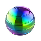 Kinetic Spinning Desk Toy Ball, 1.54'' Fidget Toys Ball for Adults Anxiety ADHD, Optical Illusion Toys for Christmas Birthday (39MM, Rainbow) - color: Rainbow