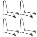 Artliving (4 Pack Black Display Stand Easel Iron Bowl Stands for Display Large Deep Bowls, Platters and Deep Dishes - size: L (4 pack)