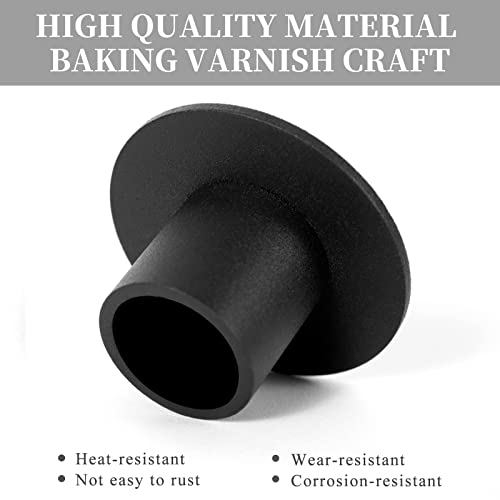 4 Pcs Black Candle Holders Retro Candlestick Holder Farmhouse Decor for Home Wedding Party Anniversary Housewarming Gifts for Women Men - color: 211165-4