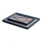 Oirlv Premium Leather Flat Jewelry Tray Jewelry Display Organizer,Valet Tray for Nightstand or Dresser Organizer(Small) - size: Small