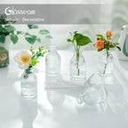 Glasseam Glass Bud Vases for Centerpieces: Clear Small Mini Flower Vase Set of 12 for Wedding Party Decorations - 3.7" Cute Tiny Bulk Table Centerpieces for Modern Baby Shower Bridal Florist Decor