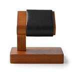Solid Wood Single Watch Display Stand for Men Jewelry Watch Showcase Stand Display (Black) - color: Black