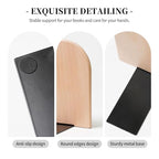 Simple House Silhouette Line Minimalist Bookends for Shelves 2 Pcs Wooden Book Stopper Organizer for Home Office Libraries