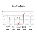 WGV Gathering Bud Vase, Width 3", Height 8", Clear Standard Concaved Hurricane Glass Floral Container Centerpiece Planter for Wedding Party Event Home Office Decor, 1 Piece - size: 3"x8"H Gathering