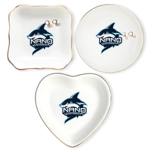 Personalized University Logo Ceramic Ring Dish, Custom School Emblem Jewelry Tray, Academic Branding Keepsake Dish for Students Teachers Faculty Office Desk Graduation Gift Idea - color: Design 4