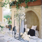 31.5inch 2 pcs Column Vases Metal Flower Stand Black Wedding Centerpieces for Tables Party Floral Stands for Flowers - size: 31.5 Inch Black 2pcs