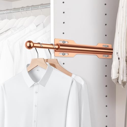 12" Valet Rod for Closet Pull Out (2 Pack, Rose Gold) - color: Rose Gold, size: 2 Pack