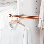 12" Valet Rod for Closet Pull Out (2 Pack, Rose Gold) - color: Rose Gold, size: 2 Pack