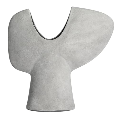 Bloomingville Modern Terracotta Abstract Vase, Grey - color: Distressed Grey