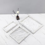 Handmade Natural Marble Tray, Polished Finish, Natural Marble Construction, Contemporary Style, Jewelry Tray, 11.8 x 5.12 x 1.18 Inches (White)