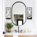 Candle Wall Sconces Set of 2, Black Metal Minimalism Wall Candle Holder for Living Room, Dining Room, Bedroom, Bathroom (2 Pack, 16.5 x 7 in) - color: Black Fashion