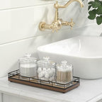 Acacia Wood Bathroom Vanity Tray, 11" L Small Countertop Tray for Dresser, Table, Kitchen Counter, Coffee Bar - color: Acacia, size: 11" x 4.3" x 1.5"