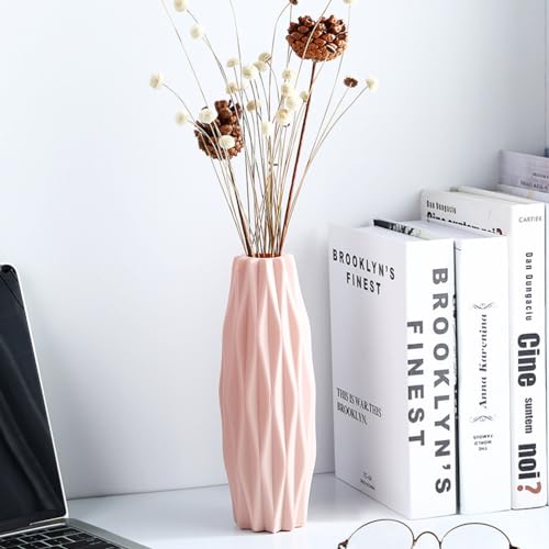 HEALLILY Nordic Style Vase 8.26In Modern Creative Simplicity Flower Container Desktop Decoration for Home Living Room Bedroom Wedding Centerpiece