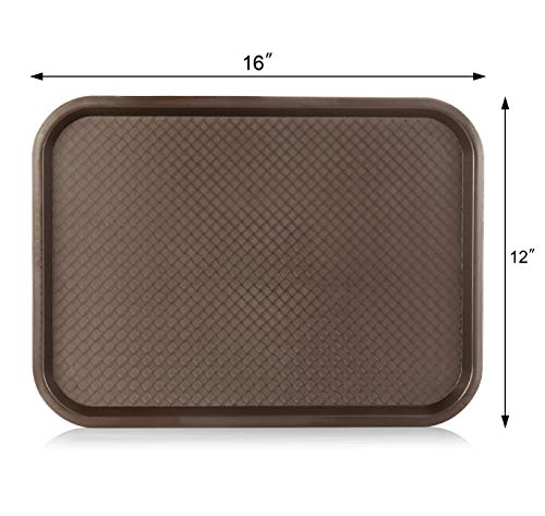 New Star Foodservice Fast Food Tray, Set of 12 (Brown, 12 by 16-Inch) - color: Brown, size: 12 by 16-Inch
