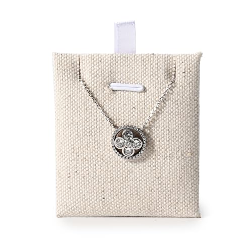 Oirlv 10 PCS Jewelry Display Cards Linen Earring Necklace Card for Selling - size: 10PCS Linen Jewelry Cards