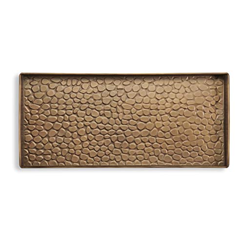 Good Directions Medium Boot Tray, Pebbles Multi-Purpose All Weather Decorative Boot Tray, Shoes, Plants, Garage, Patio Door, Pet Bowls, 30 inch Entry Indoor Shoe Tray, Brass Finish - color: Brass, style: Pebbles