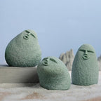 Cute Stone Primitive Man Figurine: Funny Stoneman Statue for Outdoor Decor, Carving Face Garden Home Decoration Fish Tank Ornament - Set of 3 - style: Set of 3