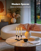 Homemory 6 Pcs Wax Flameless Taper Candles with Remote Timer and Dimmer, LED Candle Sticks with Flickering Light, Ivory Battery Operated Window Candles, 9.6 Inches for Wedding Home Indoor Decoration - style: Modern - Ivory 9.6"