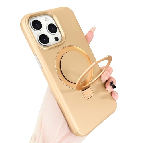 ankofave for iPhone 14 Pro Max Case with Magnetic Invisible Stand, Matte Luxury Metallic Luster, 3.0 mm Thick Protection Hard PC Scratch-Resistant Phone Case for iPhone 14 Pro Max 6.7", Champagne Gold - color: Champagne Gold, size: iPhone 14 Pro Max