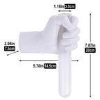 Creative Wall Hanging Sculpture, Funky White Hand Vases Home Decor, Artistic Hanging Hand Sculptures with Test Tube Vases, Unique Wall Art Statue - color: White