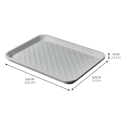 iDesign Waterproof Under Sink Tray for Kitchen, Bathroom, or Laundry Room - Set of 2 - Gray - color: Gray