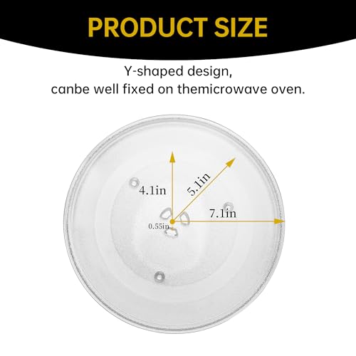 14" Microwave Glass Turntable Plate, 14" / 36cm Microwave Tray Replacement Glass Plate, Glass Tray Replacement for LG, Samsung，GE, Magic Chef, Hotpoint, Panasonic, Kenmore, etc - size: 14"