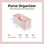 DGAZ Silk Purse Organizer Insert For Hermes Kelly Danse 22 bag，Silky Smooth Bag Organizer，Luxury Handbag & Tote Shaper（Pink，22） - color: Pink