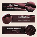 Luxury Silk Purse Organizer for Carryall PM - Silky Smooth Handbag Insert with Hidden Zipper, Lightweight and Supportive Tote Shaper for Elegant Storage(Purple)