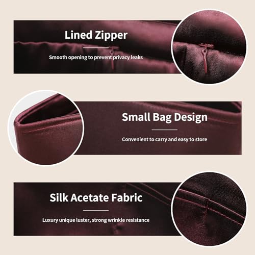 Luxury Silk Purse Organizer for Carryall PM - Silky Smooth Handbag Insert with Hidden Zipper, Lightweight and Supportive Tote Shaper for Elegant Storage(Purple)